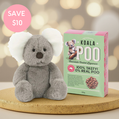 Milk Chocolate Koala Poo & Little Kobi Koala Soft Toy