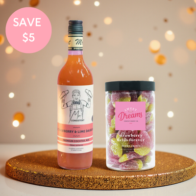 Strawberry Daiquiri Cocktail Mixer & Strawberry Lolly Jar