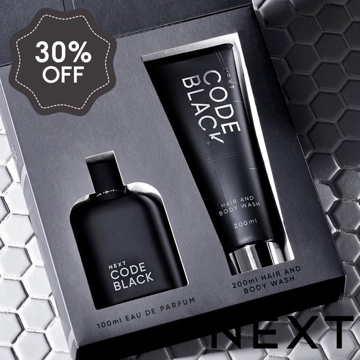 NEXT Code Black 100ml Eau De Parfum And Body Wash 200ml Gift Set