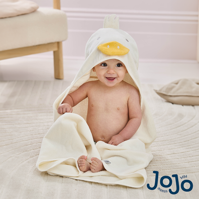 JoJo Maman Bébé Cream Duck Hooded Towel