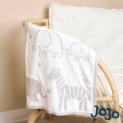 JoJo Maman Bébé Newborn Grey Ele Knitted Shawl