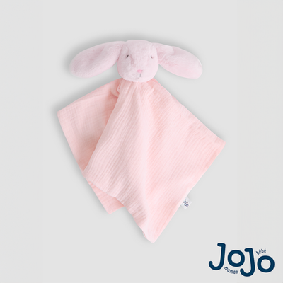 JoJo Maman Bébé Bunny Plush Head Comforter - Pink