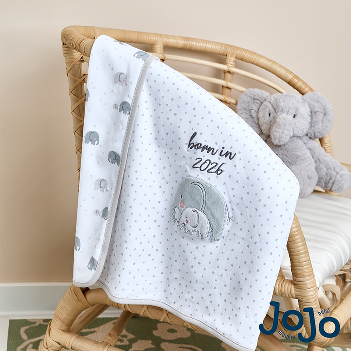 JoJo Maman Bébé Born In 2026 Jersey Shawl