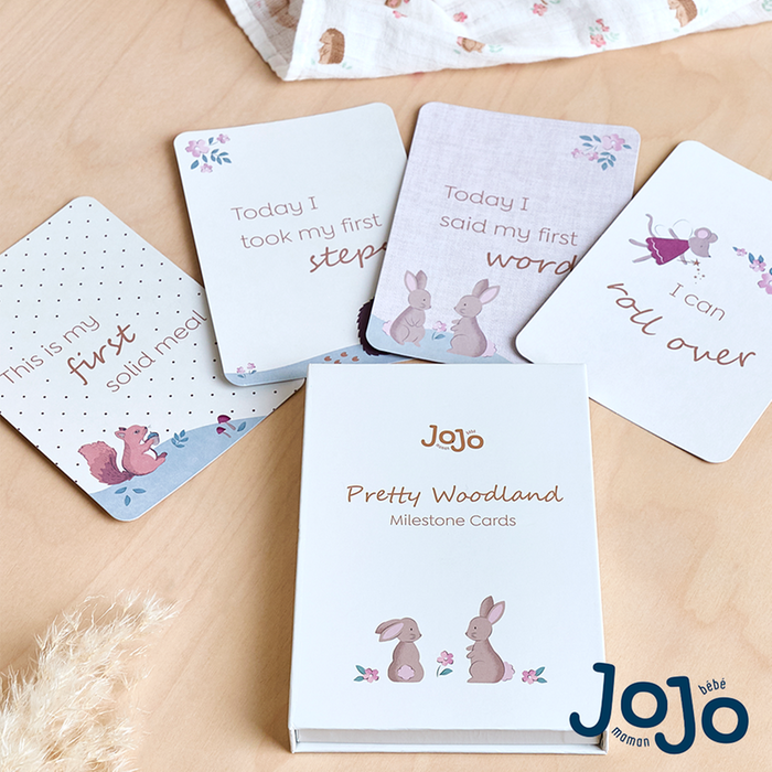JoJo Maman Bébé My First Milestone Cards Pretty Woodland