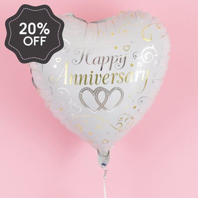 Happy Anniversary Heart Balloon