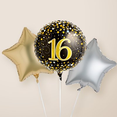 Happy 16th Birthday Balloon Trio