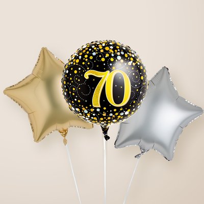Happy 70th Birthday Balloon Trio