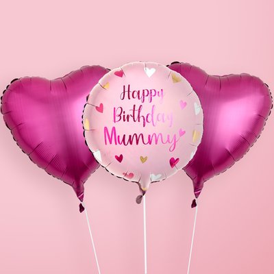Happy Birthday Mummy Balloon Trio