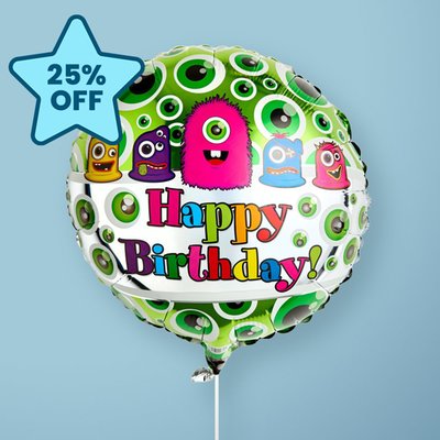 Happy Birthday Monsters Balloon