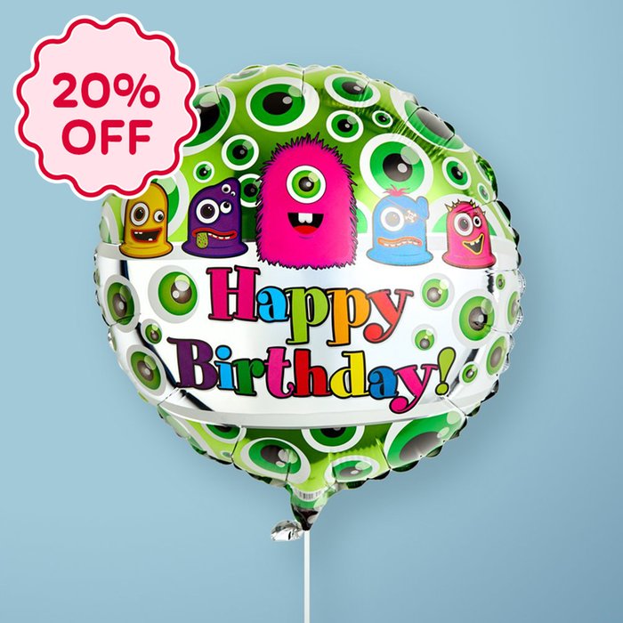 Happy Birthday Monsters Balloon