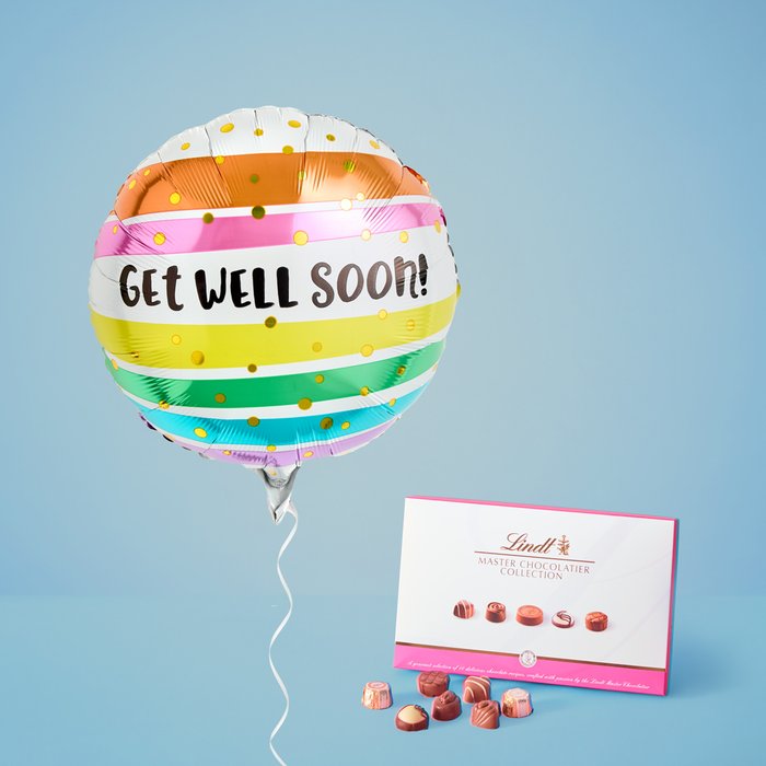Get Well Soon Balloon and Chocolate Gift Set 