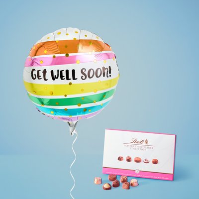 Get Well Soon Balloon and Chocolate Gift Set 