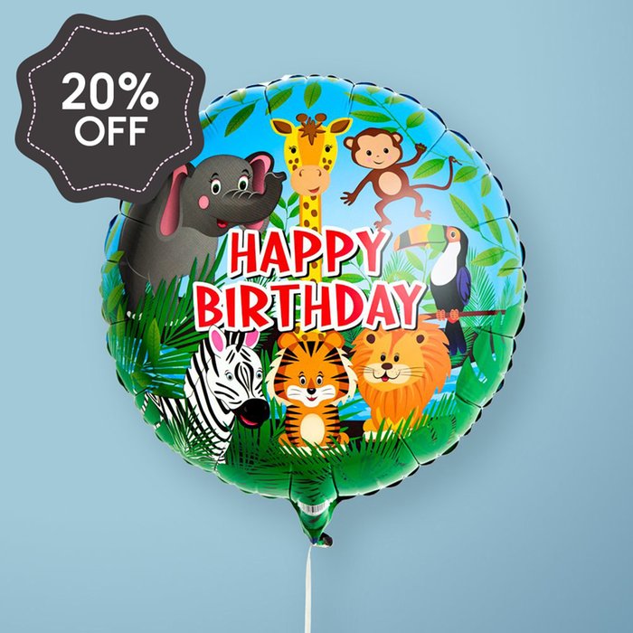 Happy Birthday Animals Balloon