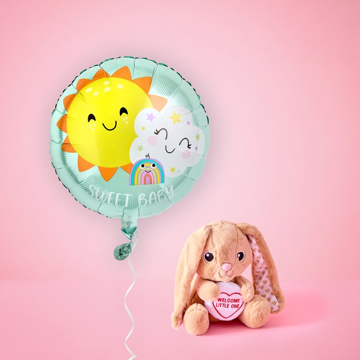 New Baby Balloon and Plush Gift Set 