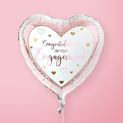 Congratulations On Your Engagement Heart Balloon