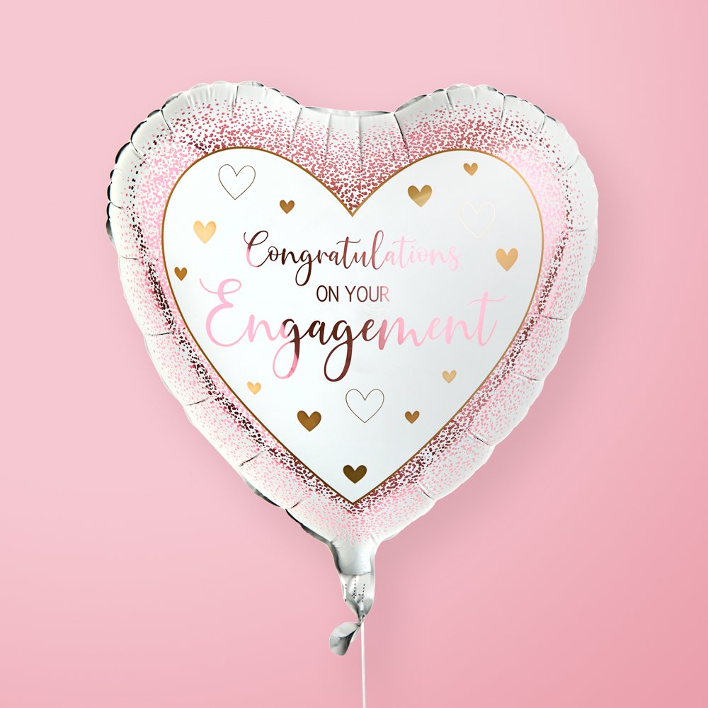 Moonpig Congratulations On Your Engagement Heart Balloon