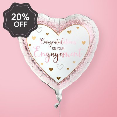 Congratulations On Your Engagement Heart Balloon