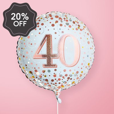 Pink 40th Birthday Balloon