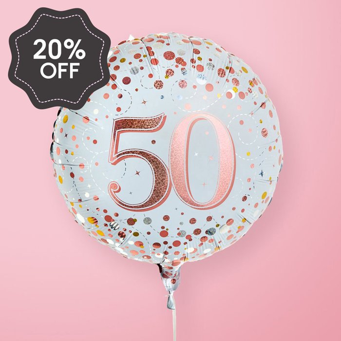 Pink 50th Birthday Balloon