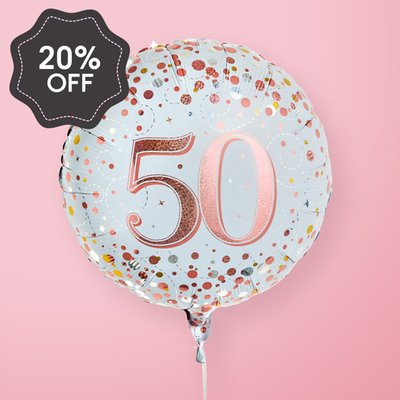 Pink 50th Birthday Balloon