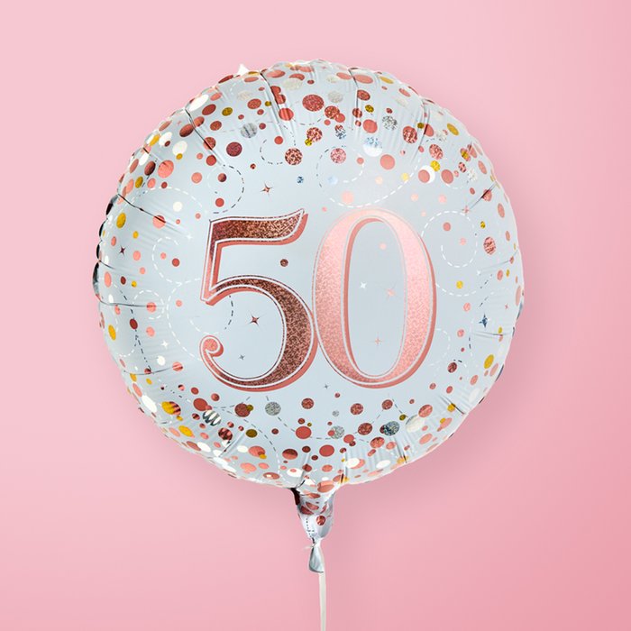 Pink 50th Birthday Balloon