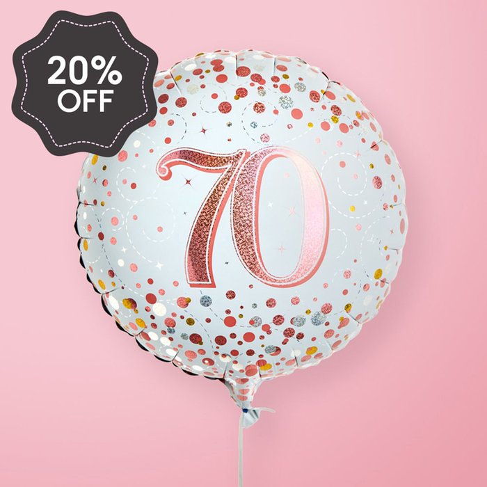 Pink 70th Birthday Balloon