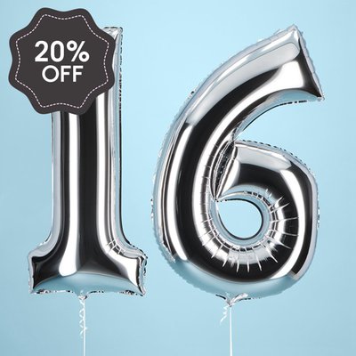 16th Giant Number Balloons