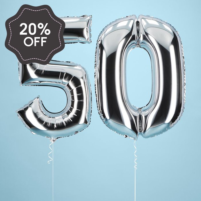 50th Giant Number Balloons