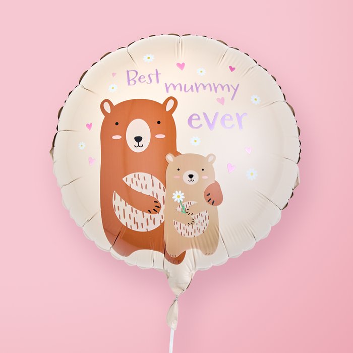 Best Mummy Ever Bear Heart Balloon