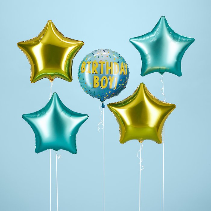 Birthday Boy Stars Balloon Bouquet