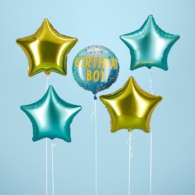 Birthday Boy Stars Balloon Bouquet
