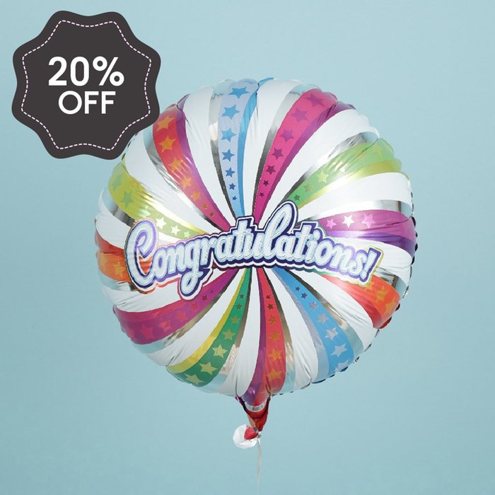 Congratulations Swirl Balloon