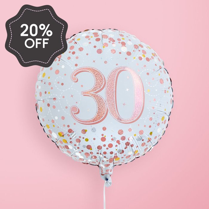 Pink 30th Birthday Balloon