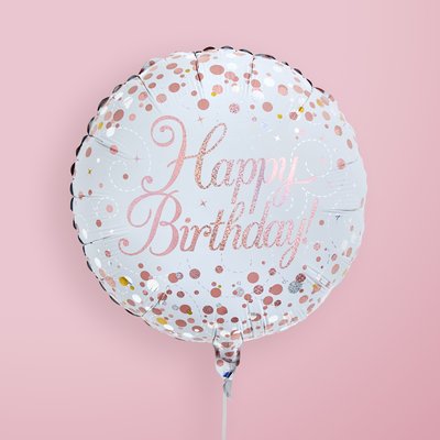 Pink Happy Birthday Balloon