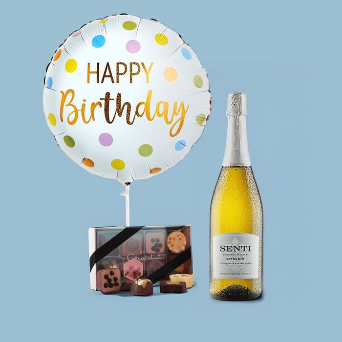 Happy Birthday Pastel Dots Balloon Gift Set 