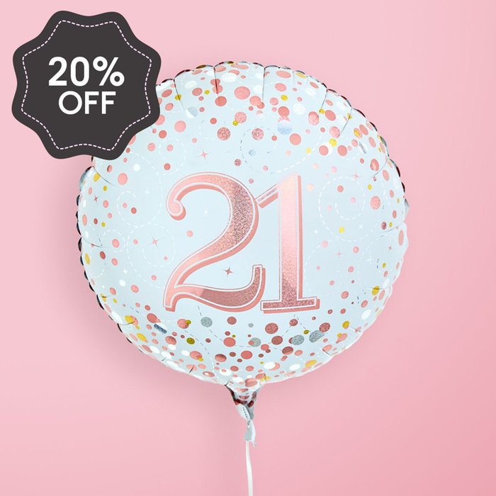 Pink 21st Birthday Balloon