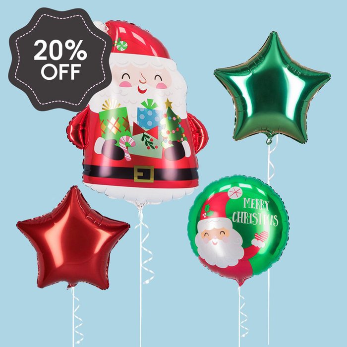 Santa Christmas Balloon Bouquet