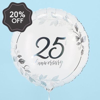 Silver 25th Anniversary Balloon