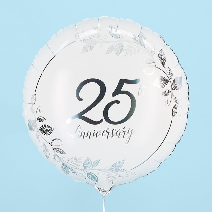 Silver 25th Anniversary Balloon
