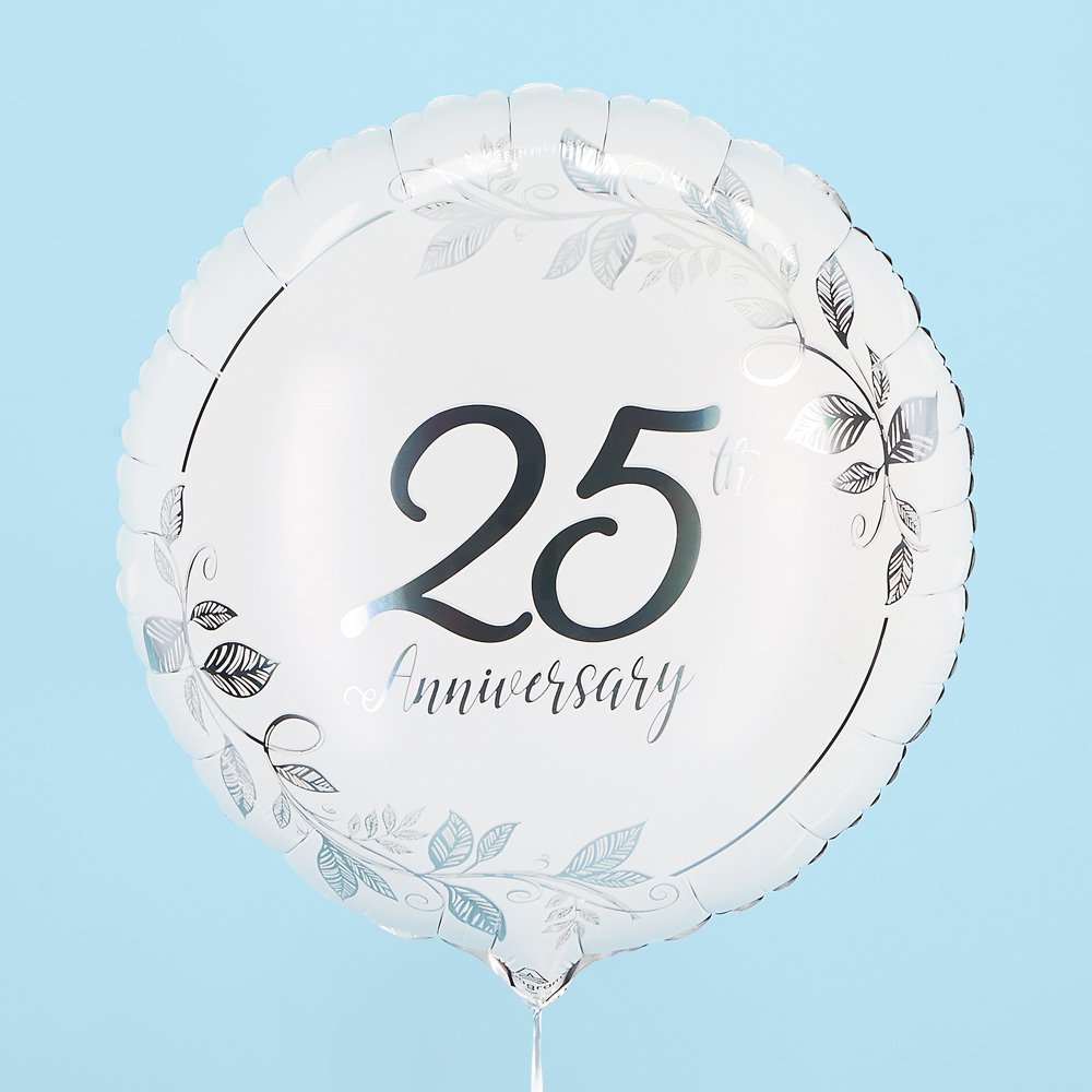 Moonpig Silver 25th Anniversary Balloon
