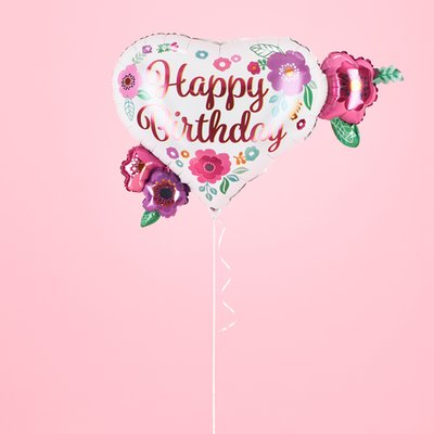 Giant Happy Birthday Heart Balloon
