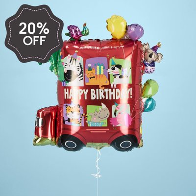 Giant Happy Birthday Animals Balloon