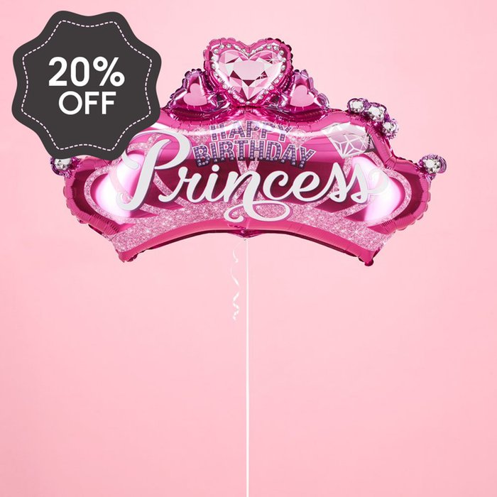 Giant Happy Birthday Princess Balloon