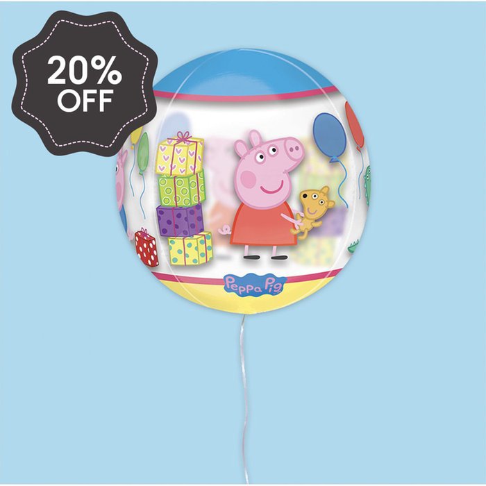 Happy Birthday Peppa Pig Orb Balloon