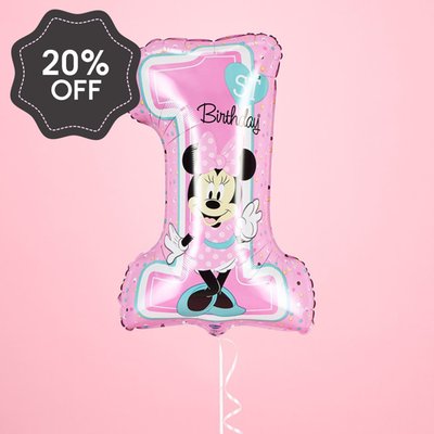 Minnie Mouse Happy 1st Birthday Balloon