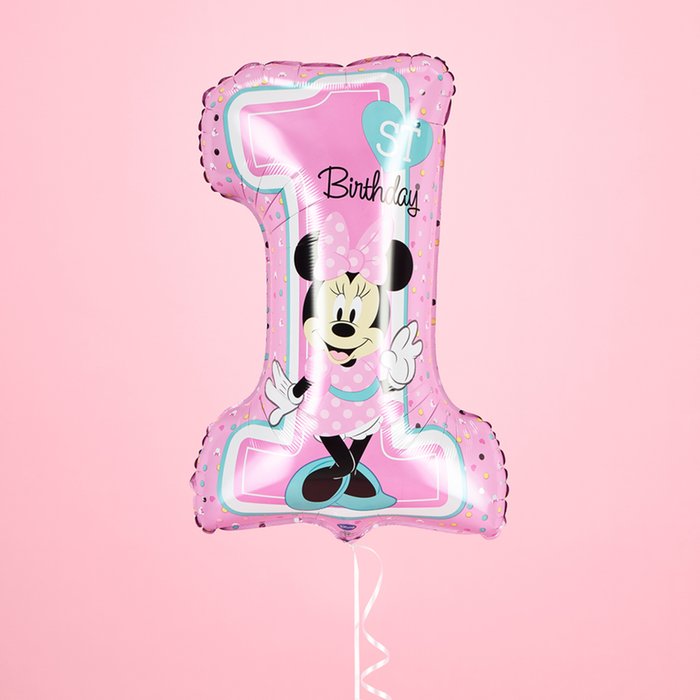 Minnie Mouse Happy 1st Birthday Balloon