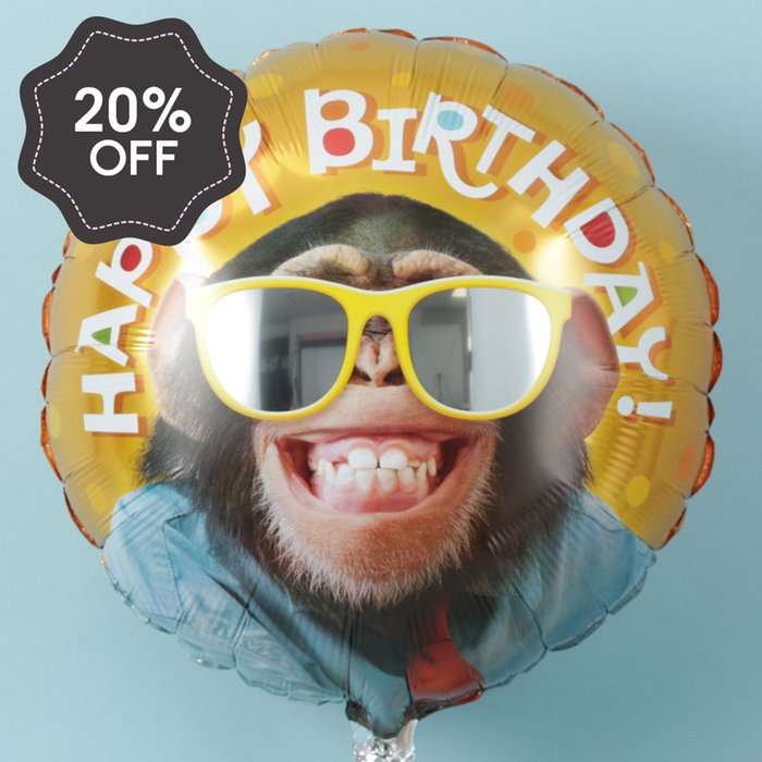 Happy Birthday Chimp Balloon