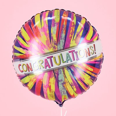 Congratulations Multi Coloured Balloon