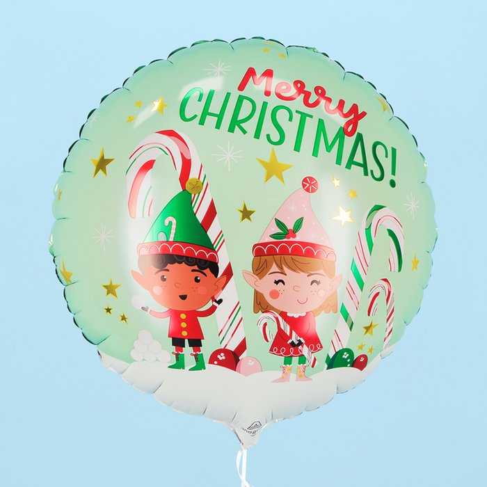 Merry Christmas Elf Balloon