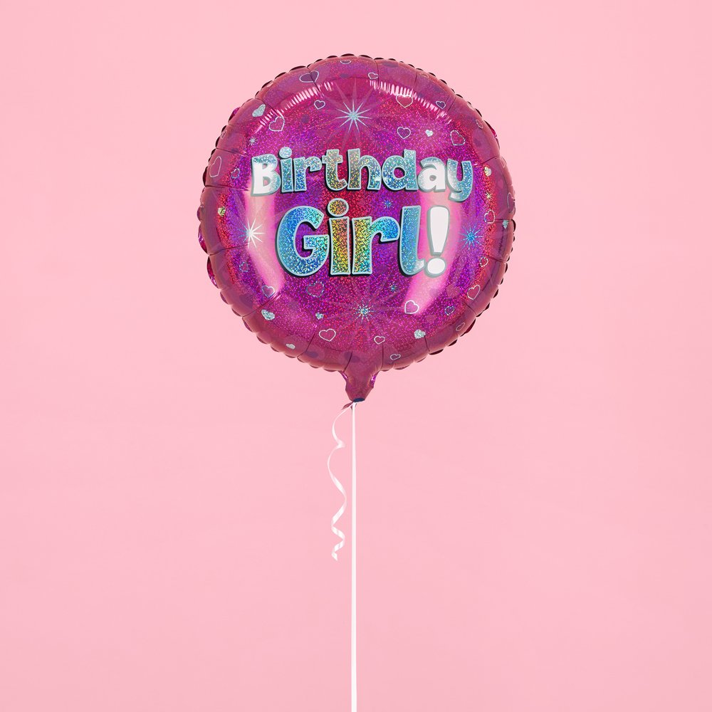 Moonpig Birthday Girl Holographic Balloon